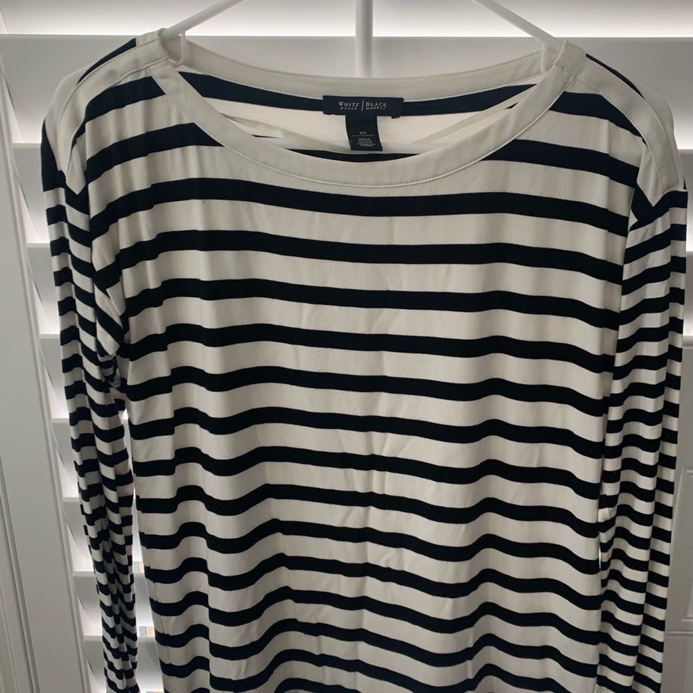 Long sleeved striped blouse